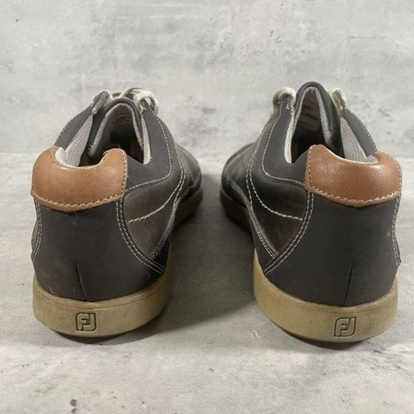 FJ Footjoy Contour Men's Size 8.5M Casual Grey Leather Spikeless Golf Shoes - Picture 2 of 8